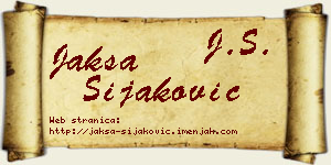 Jakša Šijaković vizit kartica